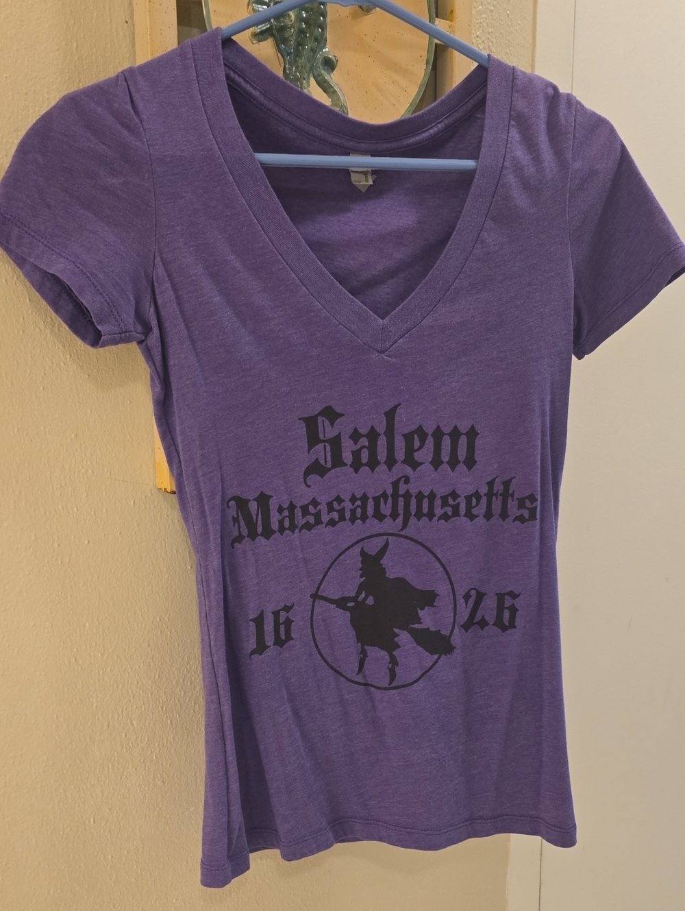 Women’s Salem Massachusetts Graphic V-Neck T-Shirt - Purple